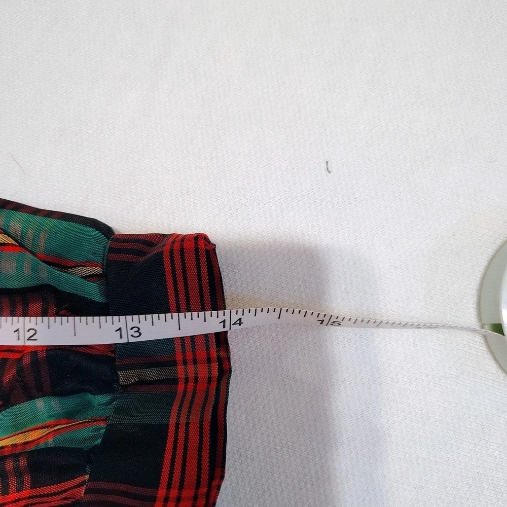 Vintage 1980s Martha's Too Girls‎ 4 Plaid Tiered Christmas Party Dress